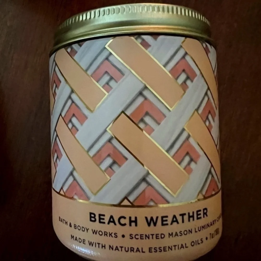 🆕BATH & BODY WORKS ⛱️ BEACH WEATHER Single Wick Candle ⛱️ NEW Retired NWT